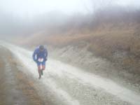 Laurent Bara sous le brouillard